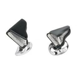 Scully & Scully Sterling Silver & Enamel Grand Piano Cufflinks