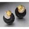 Scully & Scully 18k Gold Circle Twist Onyx Earrings With Diamonds -Jewelry Shop unnamed file 787