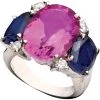 Scully & Scully 18K White Gold Pink Topaz, Iolite & Diamond Ring -Jewelry Shop unnamed file 793