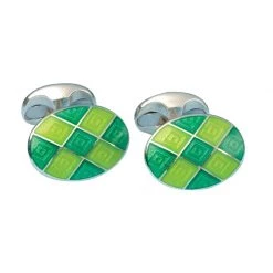 Scully & Scully Sterling Silver Checked Cufflinks