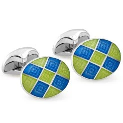 Scully & Scully Sterling Silver Checked Cufflinks -Jewelry Shop unnamed file 798