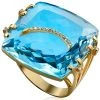 Scully & Scully 18K Gold Blue Topaz & 2-Band Diamond Cocktail Ring -Jewelry Shop unnamed file 807