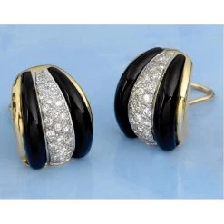 Scully & Scully Black Onyx, Gold And Diamond Earrings And Rings -Jewelry Shop unnamed file 812