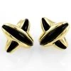 Scully & Scully 18k Gold & Onyx "X" Earrings -Jewelry Shop unnamed file 823