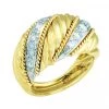 Scully & Scully 18K Yellow Gold Swirl Banded Diamond Ring -Jewelry Shop unnamed file 824