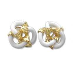 Scully & Scully Agate & Gold Interlocking Knot Earrings