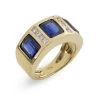 Scully & Scully 18k Triple Kyanite Princess Cut Diamond Ring -Jewelry Shop unnamed file 844