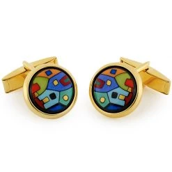 Freywille Hundertwasser Street Rivers Cufflinks