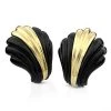 Scully & Scully 18k Gold & Black Onyx Art Deco Fluted Earrings -Jewelry Shop unnamed file 862