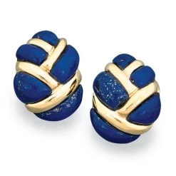 Scully & Scully 18k Lapis Lazuli Herringbone Earrings