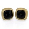 Scully & Scully 18k Gold Faceted Onyx Earrings -Jewelry Shop unnamed file 872