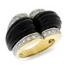 Scully & Scully 18k Onyx & Diamond Kissing Ring -Jewelry Shop unnamed file 889