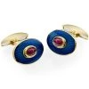 Scully & Scully 18k Gold And Ruby Enamel Cufflinks -Jewelry Shop unnamed file 893