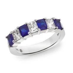 Scully & Scully Platinum Sapphire Ring With Diamonds