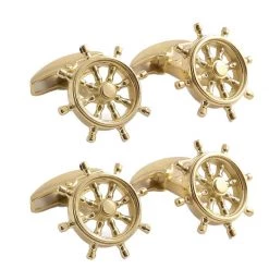 Scully & Scully 18k Gold Ship's Wheel Studs, Set Of 4
