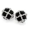 Scully & Scully 18k White Gold Black Onyx Net Covered Earrings -Jewelry Shop unnamed file 911