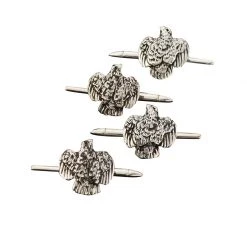 Scully & Scully Sterling Silver Quail Studs & Cufflinks