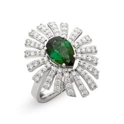 Scully & Scully 18k White Gold Diva Tourmaline & Diamond Ring