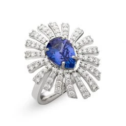 Scully & Scully 18k White Gold Diva Tanzanite & Diamond Ring