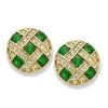 Scully & Scully 18K Gold Chrome Diopside Checkered Earrings -Jewelry Shop unnamed file 919