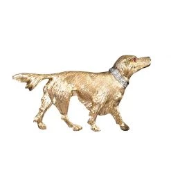 Scully & Scully 18k Yellow Gold Red Setter Pin