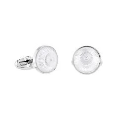 Lalique Laliqe Crystal Toupie Cufflinks